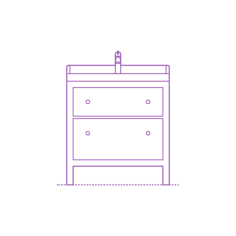 Fixtures Bathroom Vanity Ikea Hemnes Rattviken Single Vanity 2 Drawers Sketch Style Svg Vector, Free Vectors File